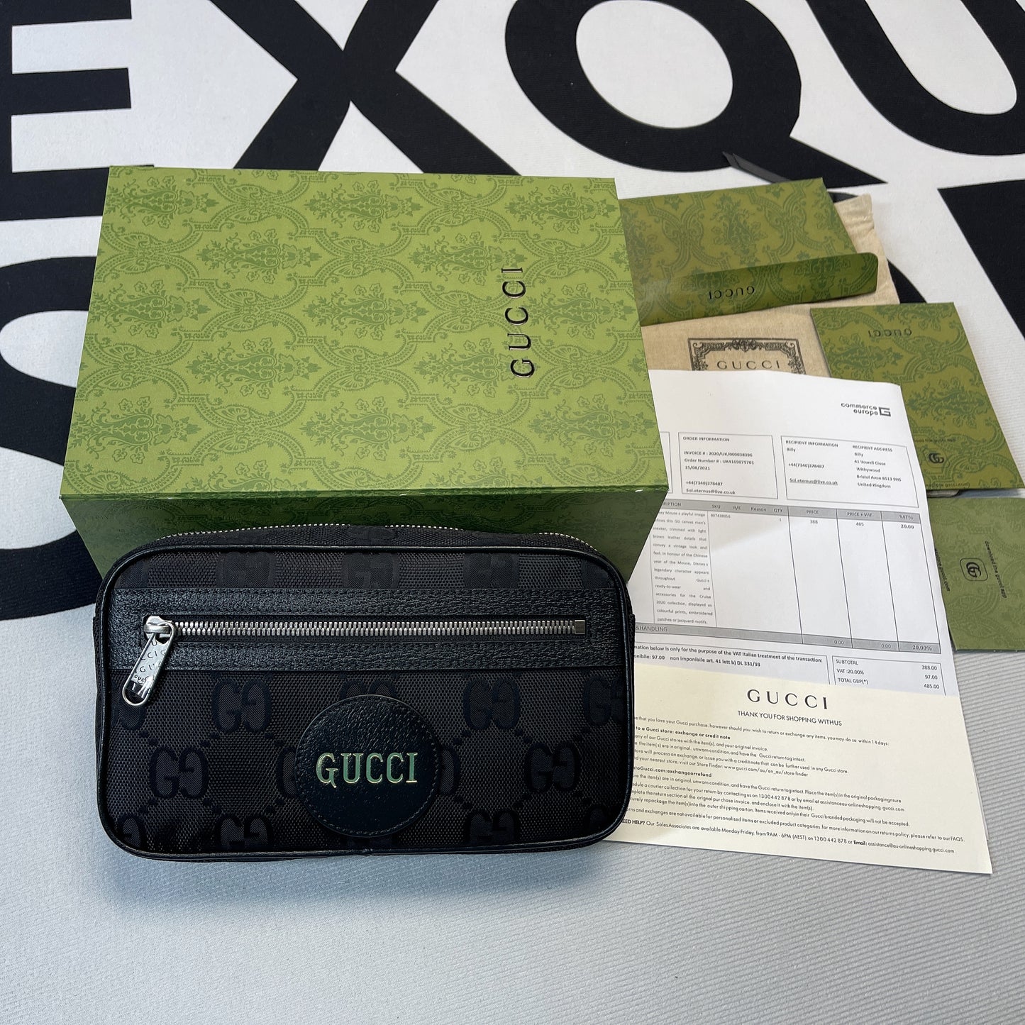 gg Off The Grid Belt Bag Black gg ECONYL® For Men 9.5in/24cm gg 631341 H9HBN 1000