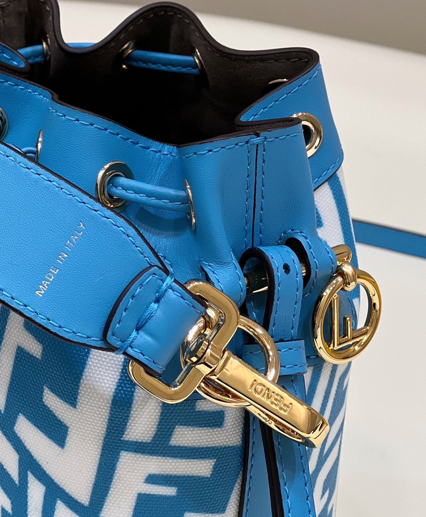 FI Mon Tresor Bag Blue For Women, Women’s Handbags, Shoulder And Crossbody Bags 7.1in/18cm FF 8BS010