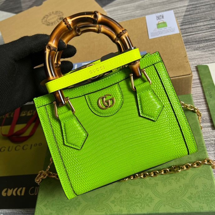 gg Lizard Mini Tote Bag Yellow For Women, Women’s Bags 7.9in/20cm gg