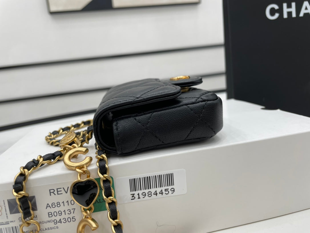 ChanelMini Flap Bag Black For Women, Women’s Bags 3.5in/9cm