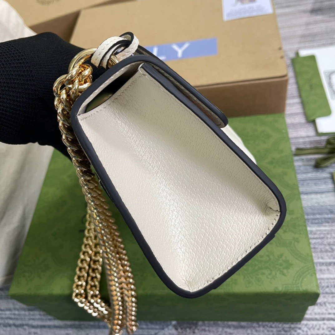 gg Padlock Small gg Strawberry Shoulder Bag Beige For Women, Women’s Bags 7.9in/20cm gg