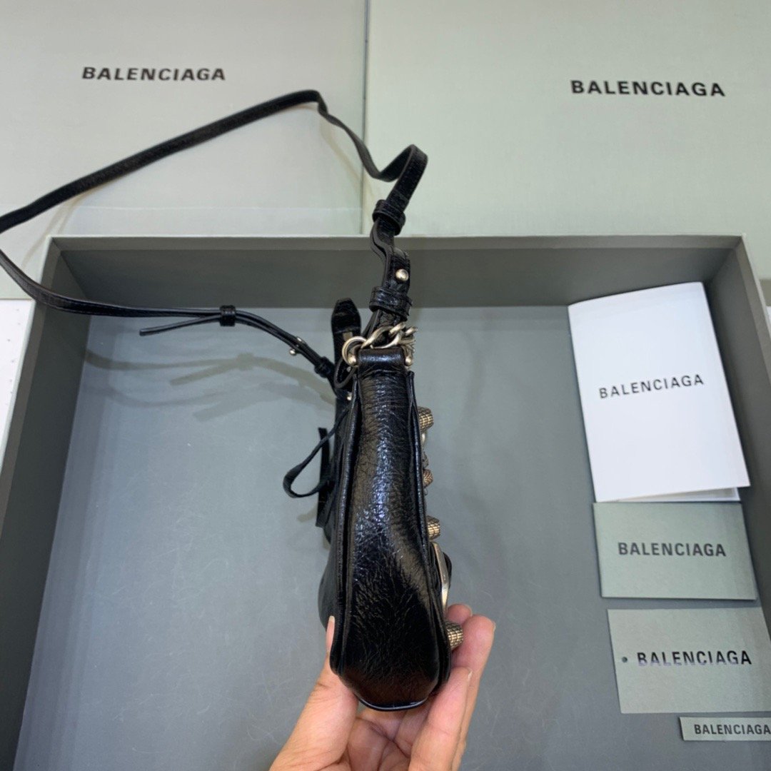 Balen Le Cagole Mini Bag With Chain In Black, For Women, Bags 8.2in/21cm 6958141VG9Y1000