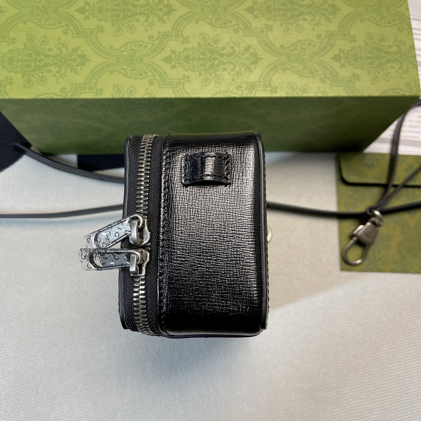 gg Mini Bag With Interlocking G Black gg Supreme Canvas For Women 9in/23cm gg