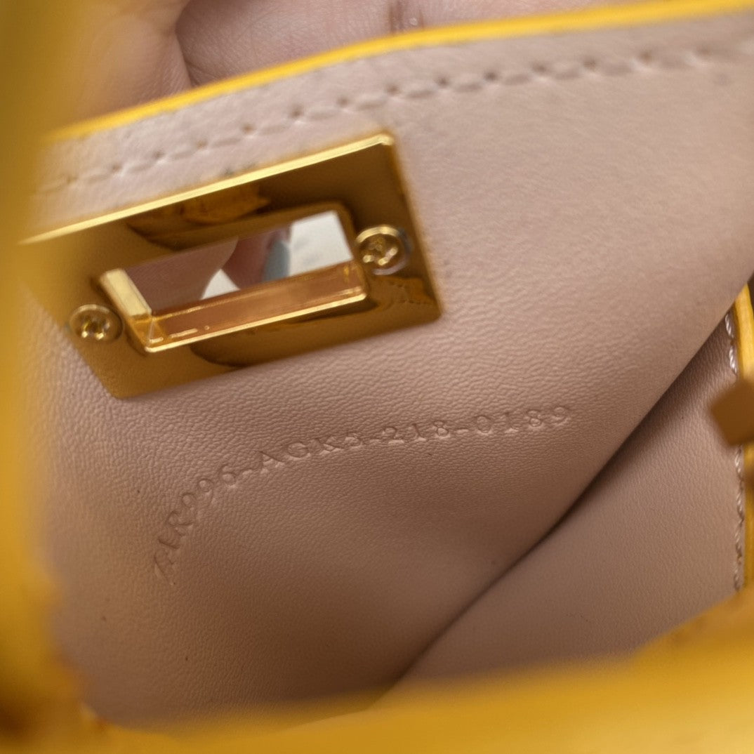 FI Nano Peekaboo Charm Crossbody Yellow Bag For Woman 12cm/4.5in