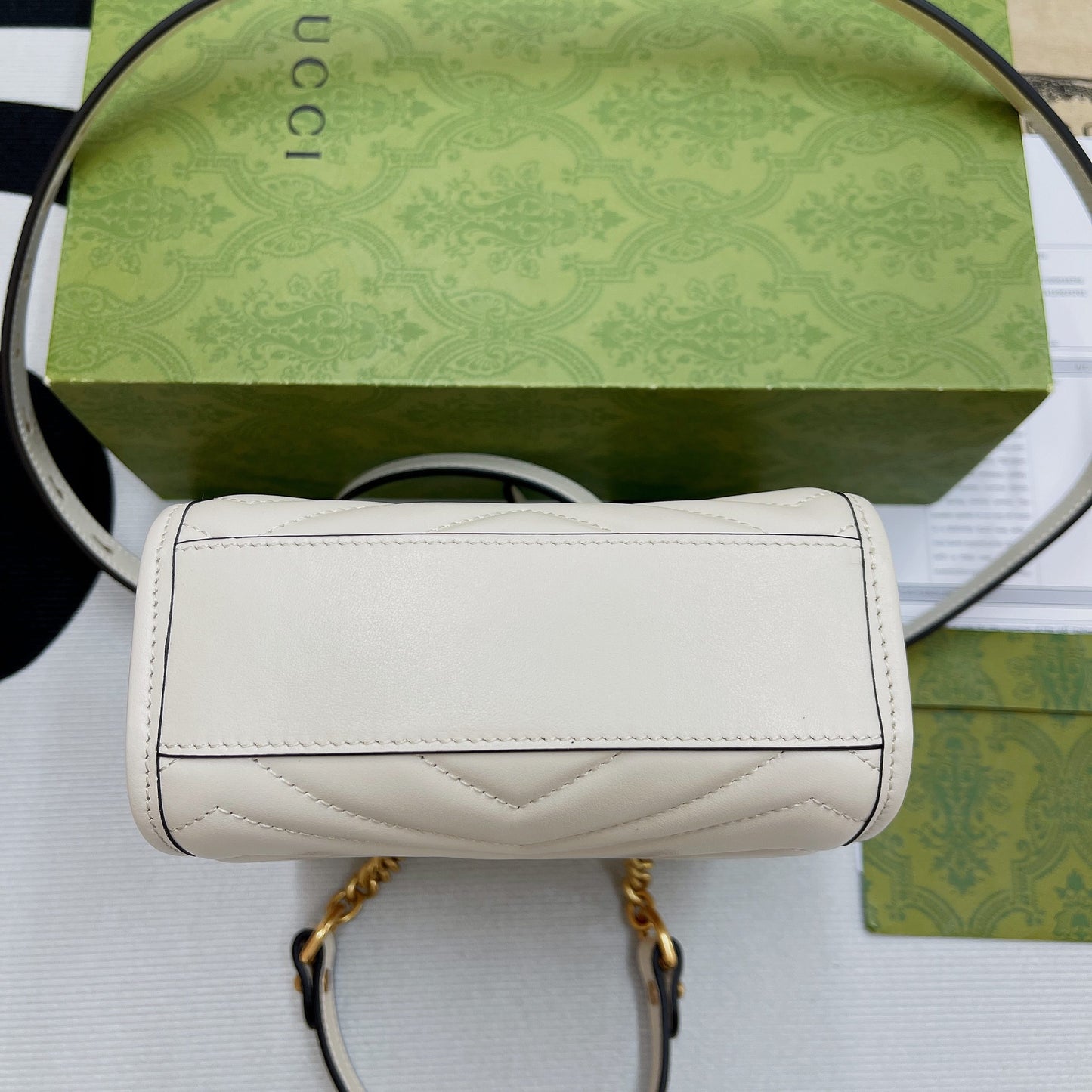 gg Marmont Matelasse Mini Bag White For Women, Women’s Bags 7.5in/19cm gg 696123 DTDHT 9022