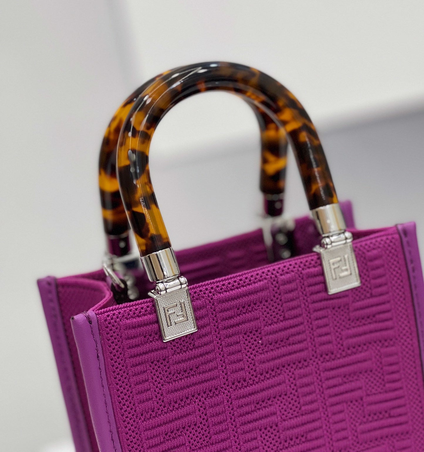 FI Mini Sunshine Shopper Purple For Women, Women’s Handbags, Shoulder And CrossBody Bags 7.1in/18cm FF 8BS051