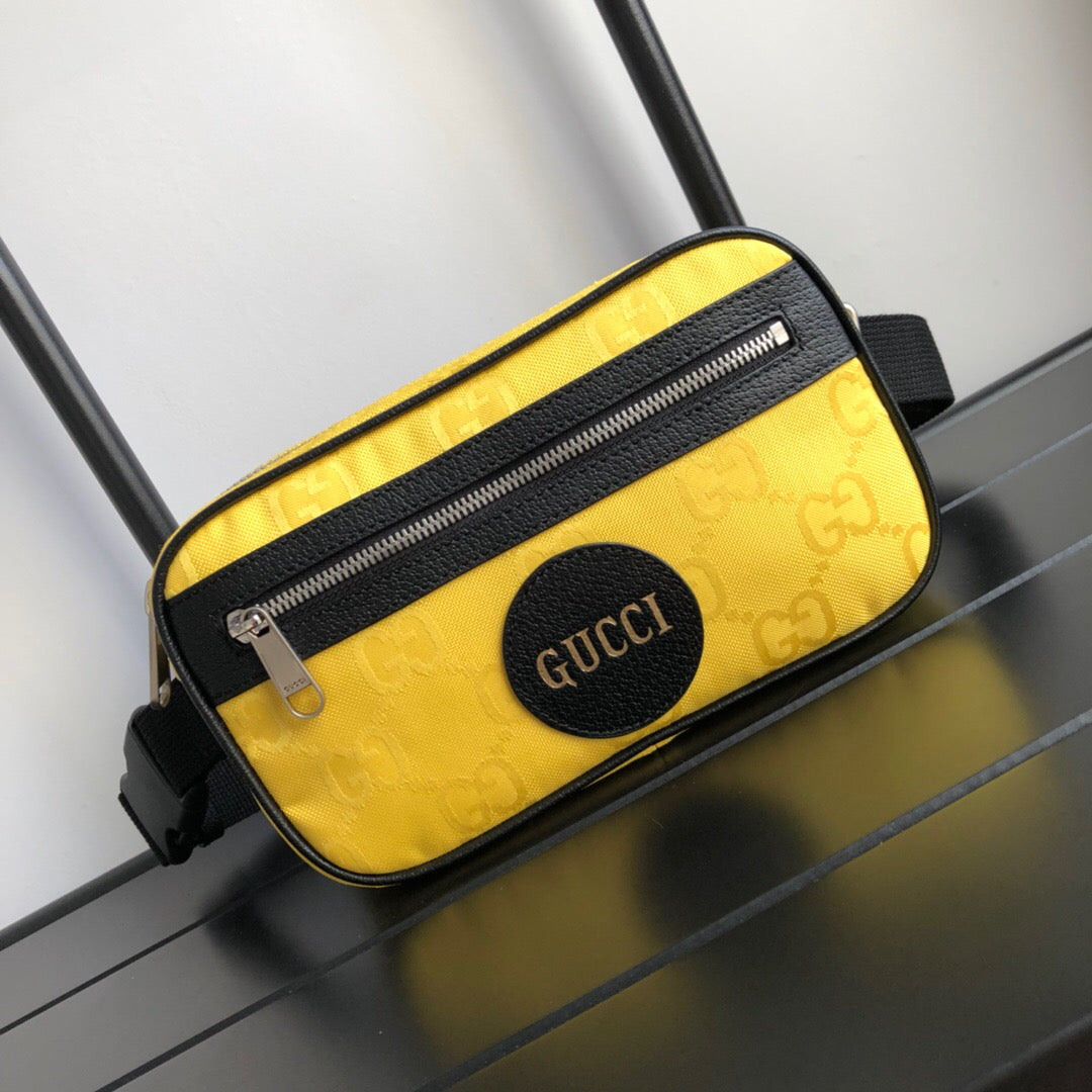 gg Off The Grid Belt Bag Yellow gg ECONYL® For Men 9.5in/24cm gg