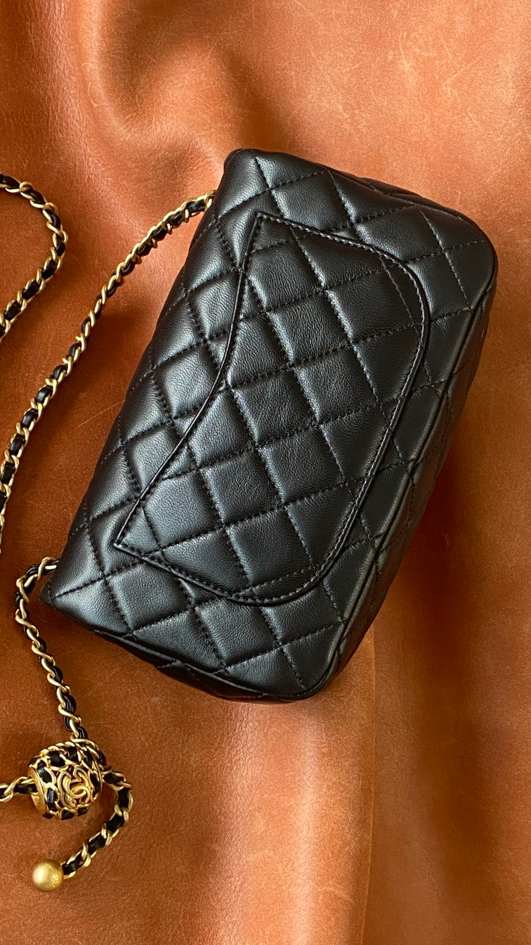 ChanelMini Flap Bag Black For Women, Women’s Bags 7.9in/20cm
