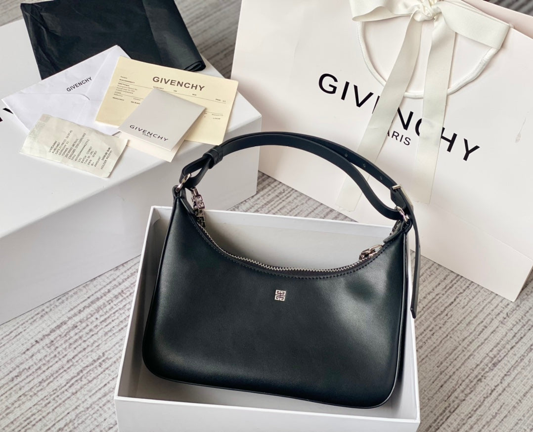 gv Small Moon Cut Out Bag Black For Women, Handbags, Shoulder Bags 9.8in/25cm GVC BB50LGB1A4-001