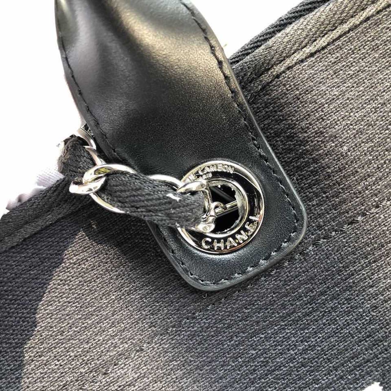 Chanel Deauville Tote Canvas Bag Black For Women, Women’s Handbags, Shoulder Bags 15in/38cm A66941