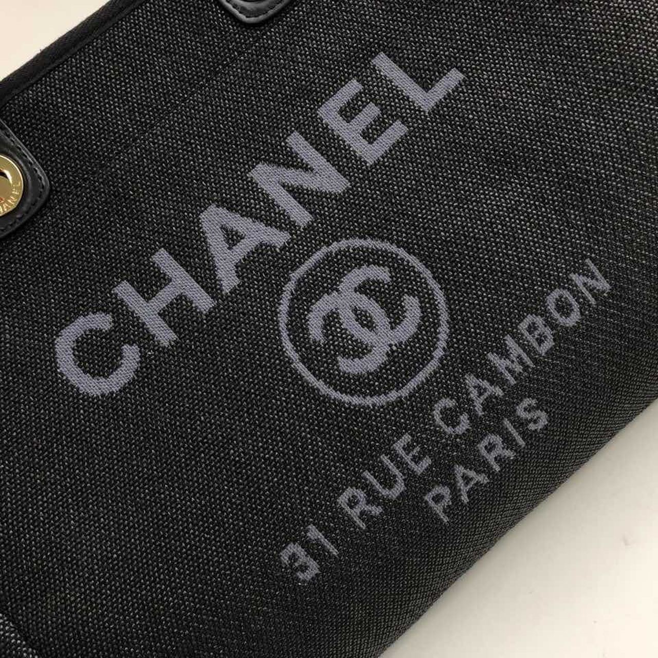 Chanel Deauville Tote 38cm Black/Grey For Women A66941