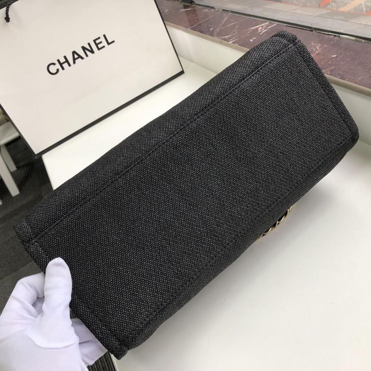 Chanel Deauville Tote 38cm Black/Grey For Women A66941