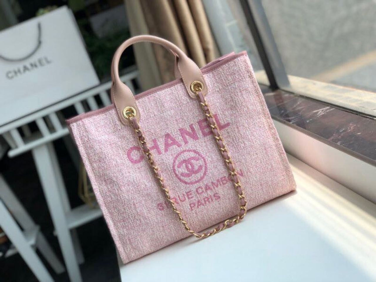 Chanel Deauville Tote 38cm PiNike For Women A66941