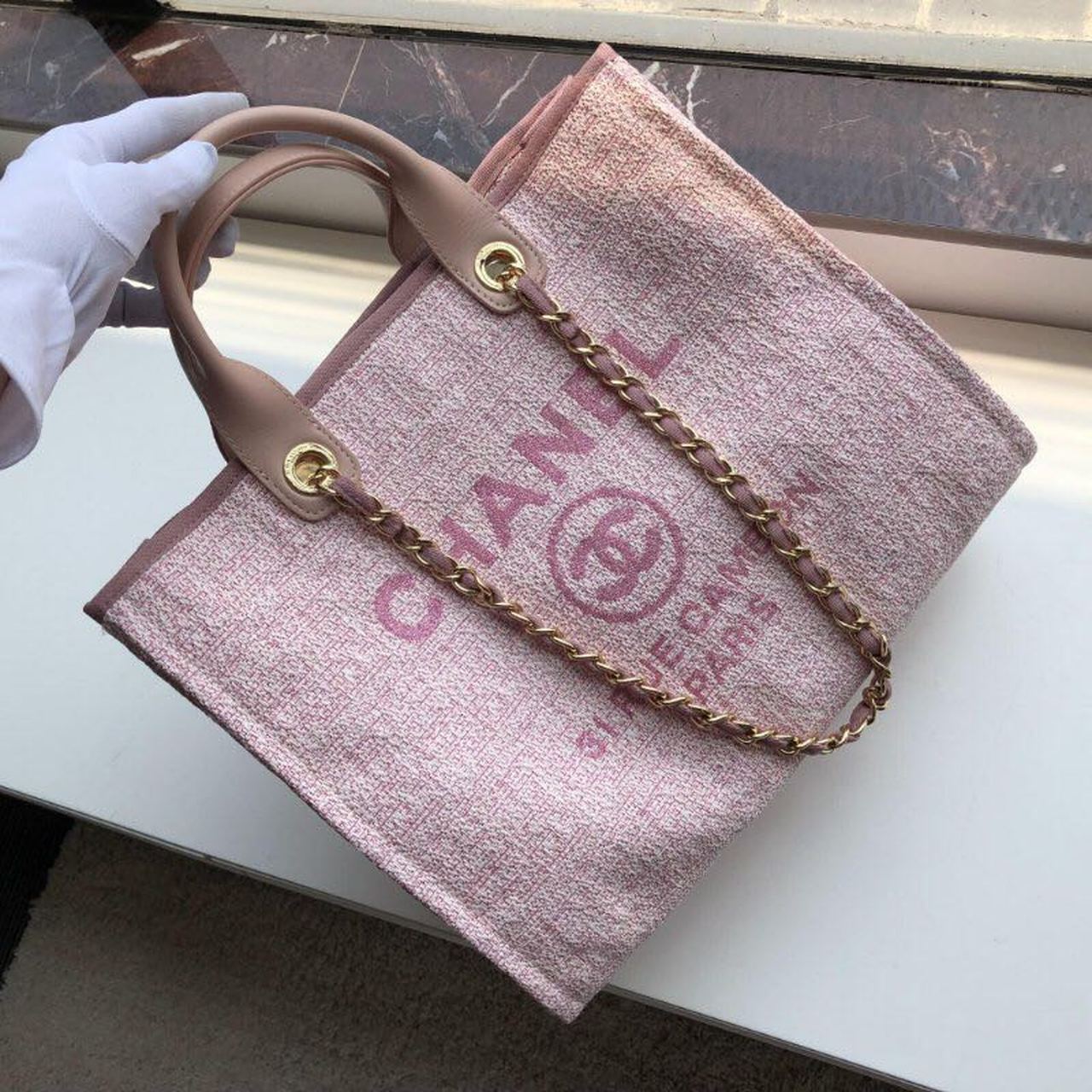 Chanel Deauville Tote 38cm PiNike For Women A66941