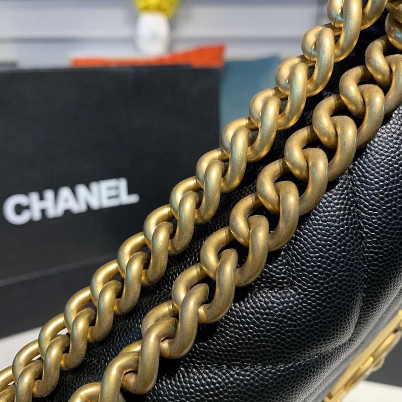 ChanelMini Boy HandBag Black For Women, Women’s HandBag, Shoulder And Crossbody Bags 7.8in/20cm