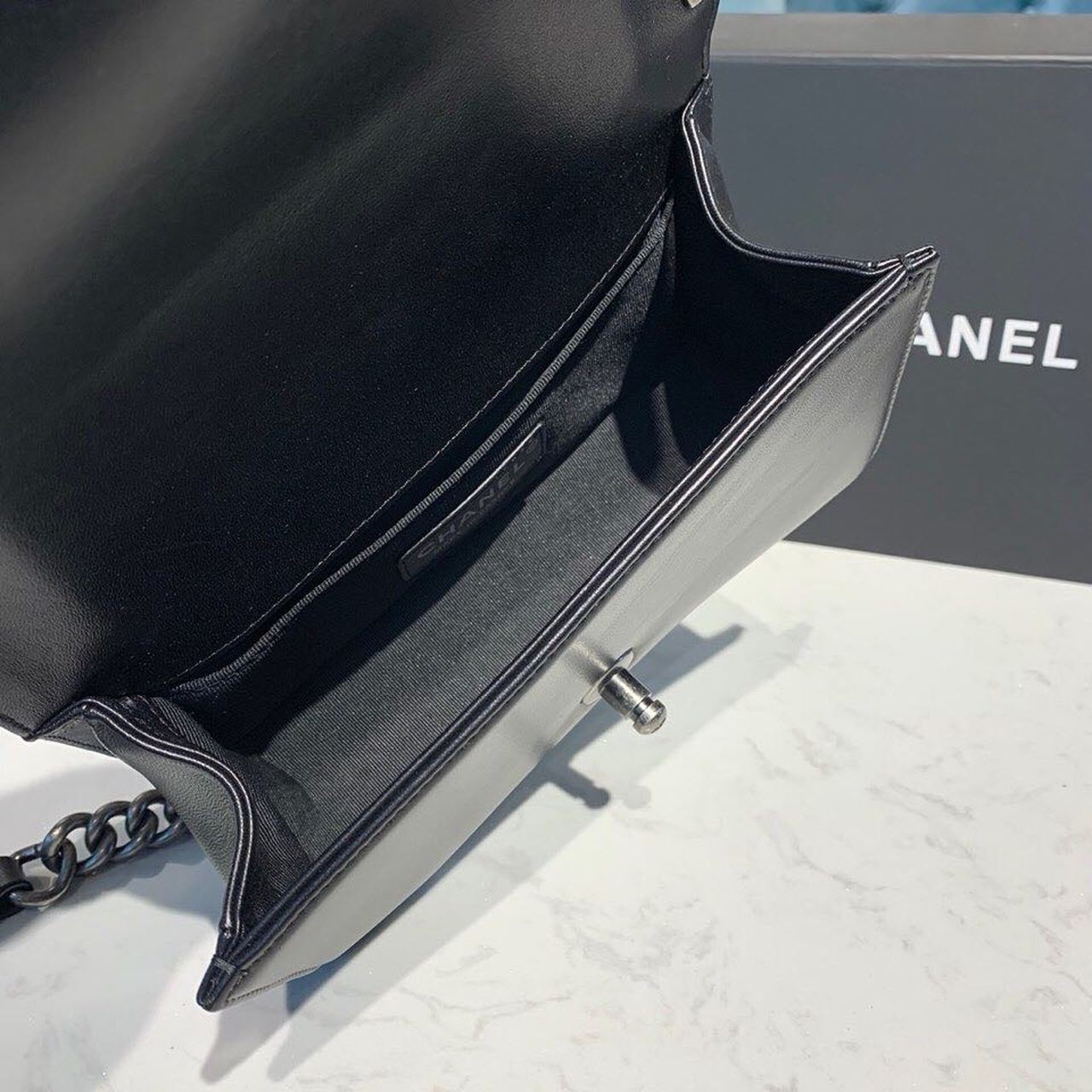 ChanelSmall Boy Handbag Silver Hardware Black For Women, Women’s Bags, Shoulder And Crossbody Bags 7.8in/20cm A67085