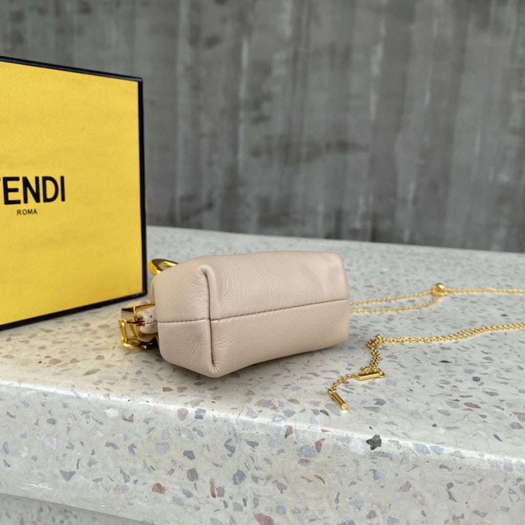 FI Nano First Charm Beige Bag For Woman 10cm/4in
