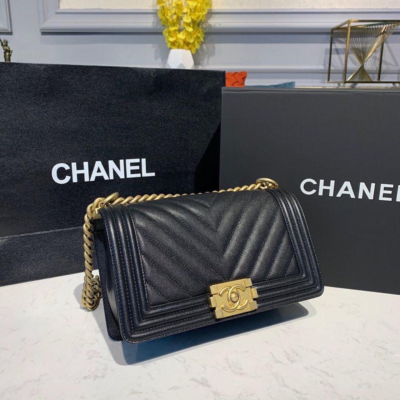 CHL Boy HandBag Black For Women, Women’s Bags, Shoulder And Crossbody Bags 9.8in/25cm A67086