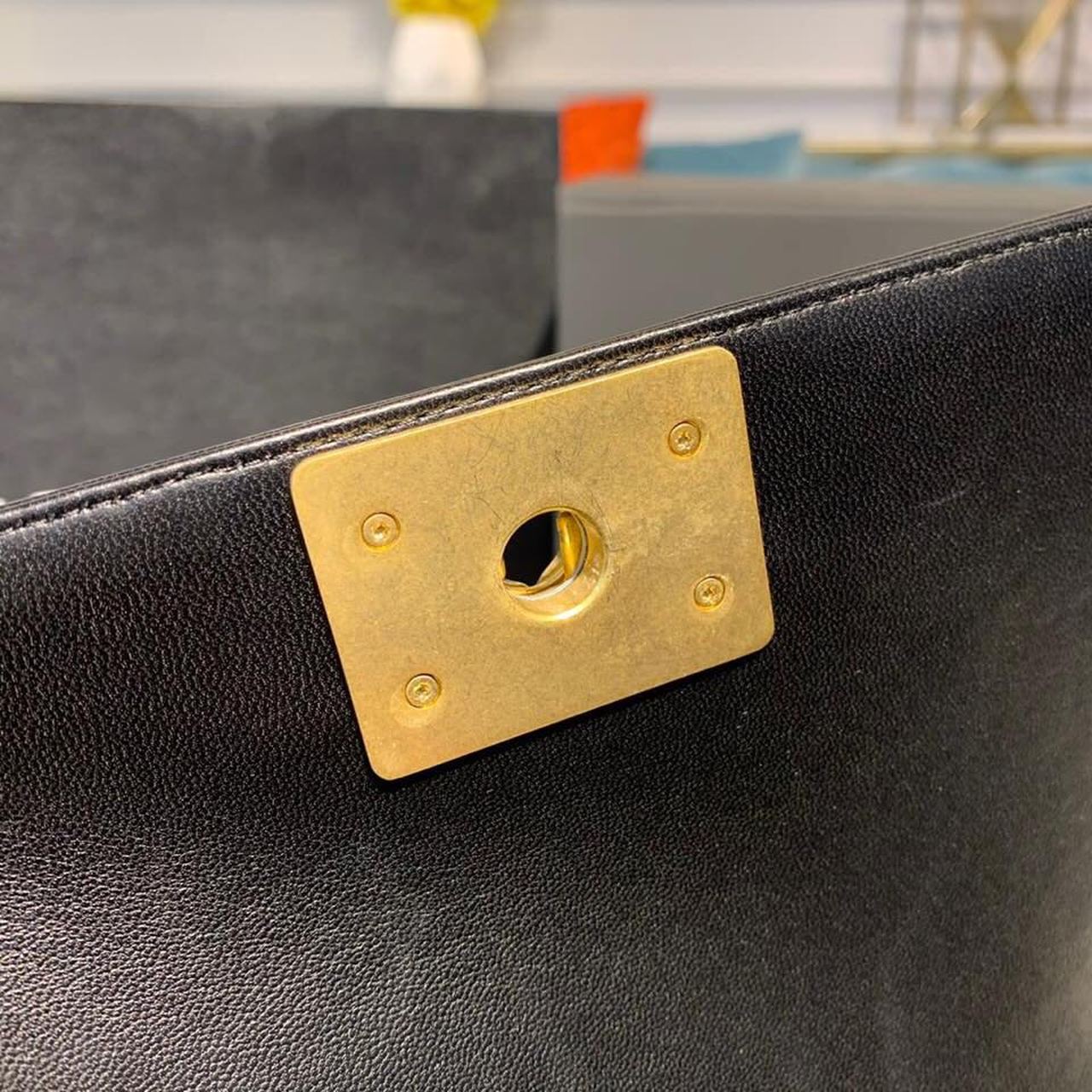 CHL Boy Handbag Gold Toned Hardware Black For Women, Women’s Bags, Shoulder And Crossbody Bags 9.8in/25cm A67086