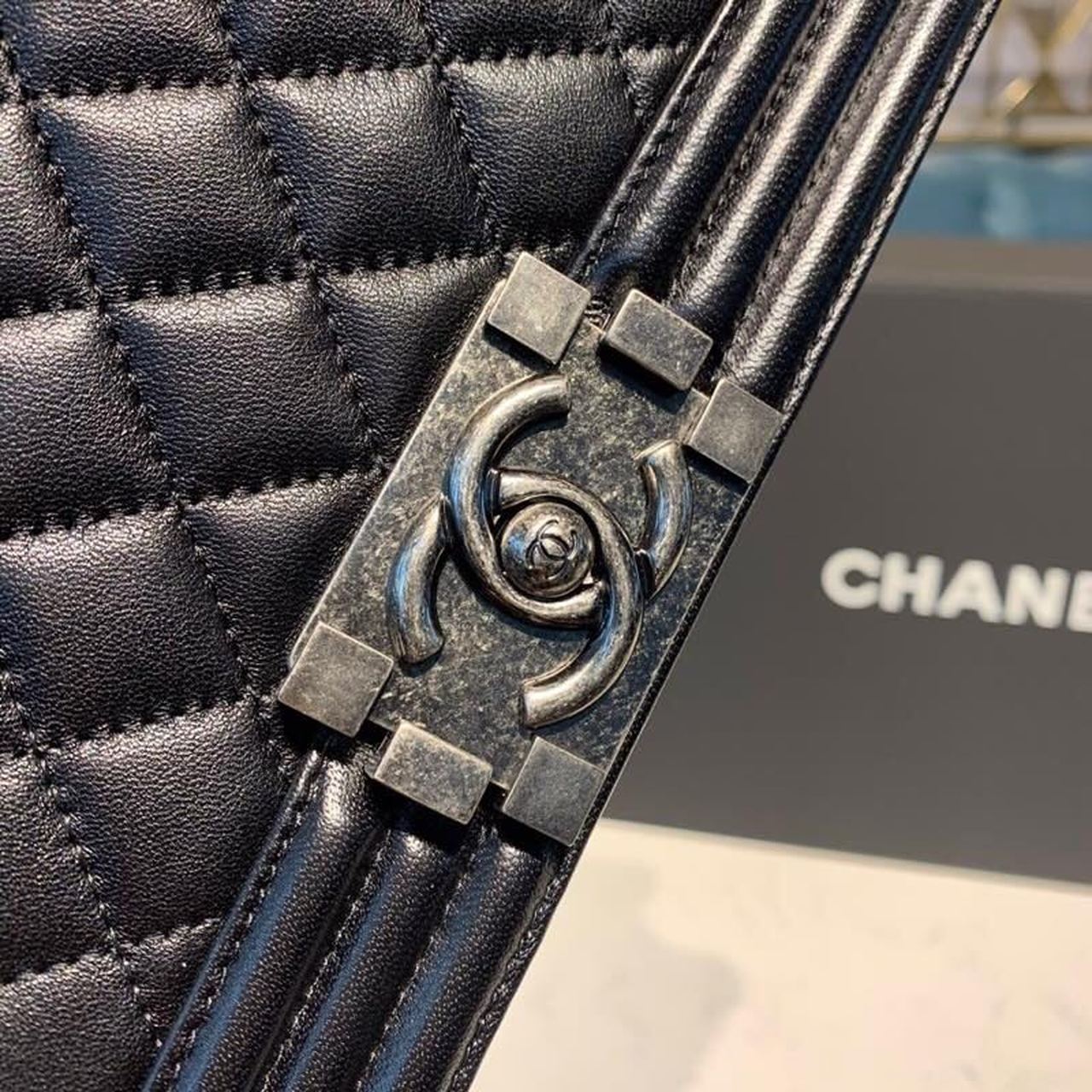 CHL Boy Handbag Silver Hardware Black For Women, Women’s Bags, Shoulder And Crossbody Bags 9.8in/25cm A67086