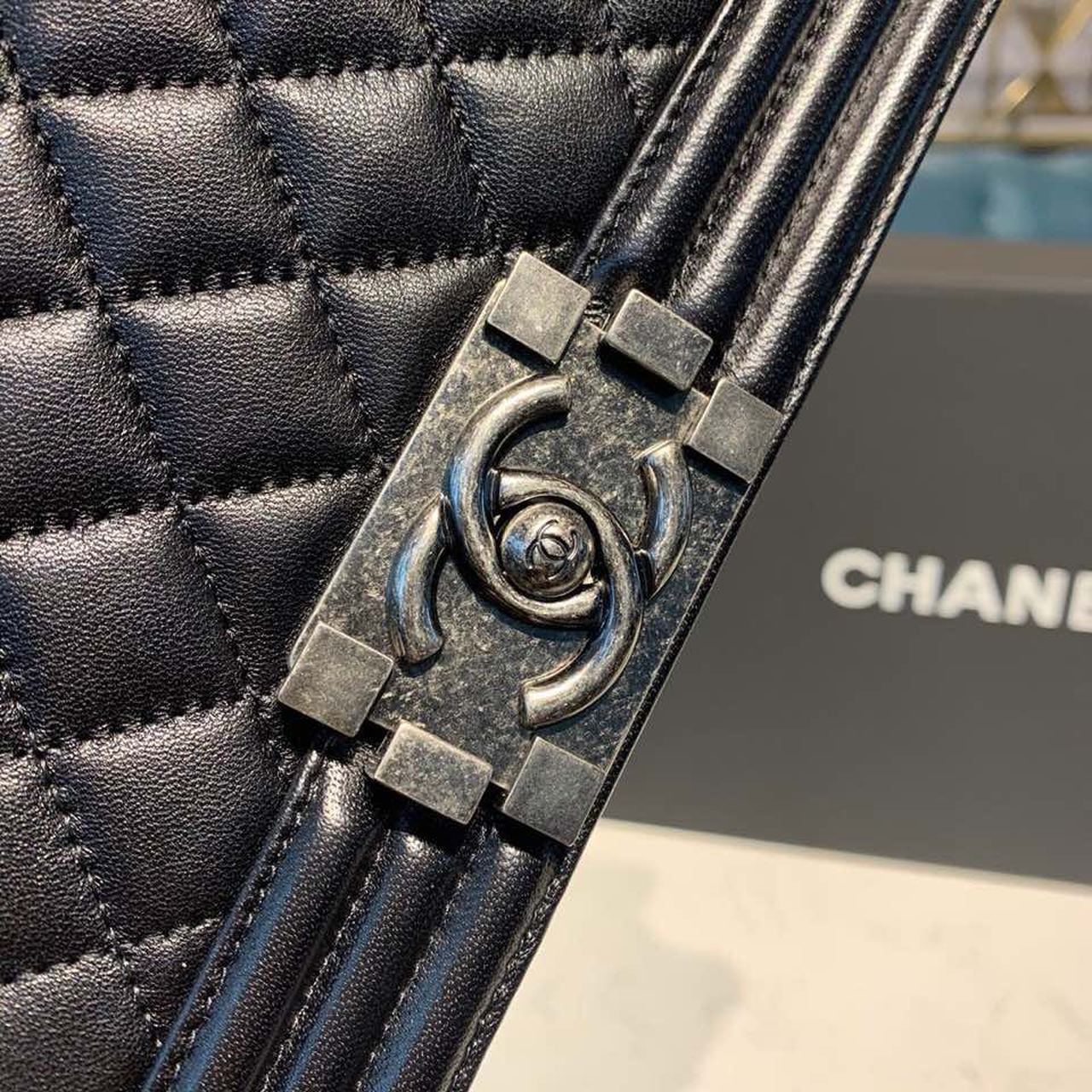 CHL Boy Handbag Silver Hardware Black For Women, Women’s Bags, Shoulder And Crossbody Bags 9.8in/25cm A67086
