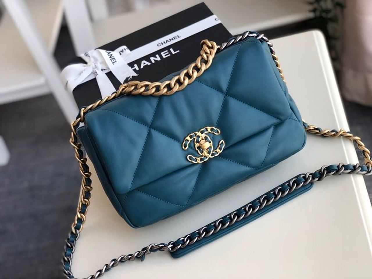 CHL 19 Handbag Teal For Women, Women’s Bags, Shoulder And Crossbody Bags 10.2in/26cm AS1160