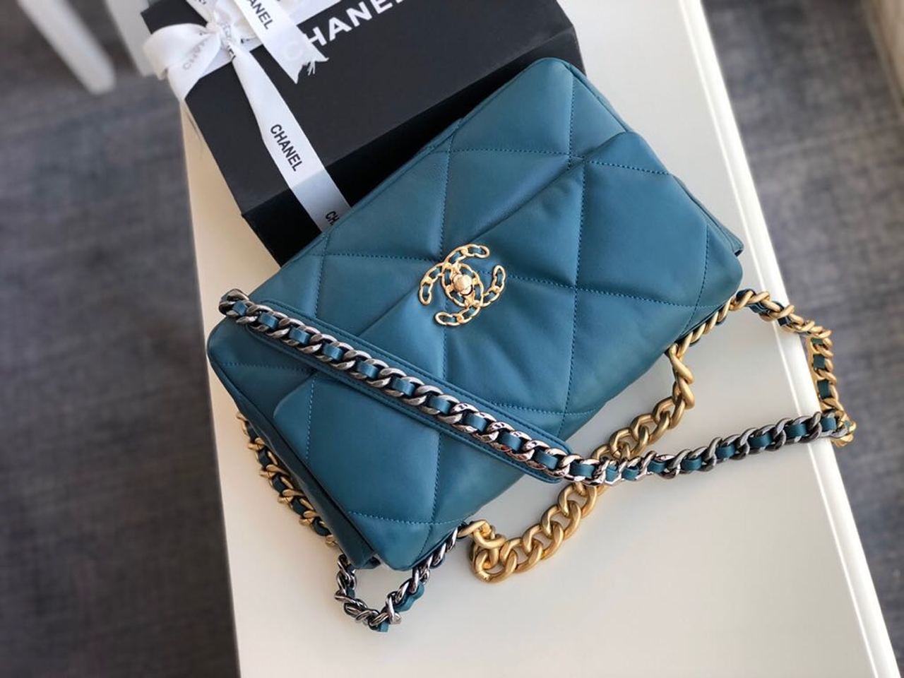 CHL 19 Large Handbag Teal For Women, Women’s Bags, Shoulder And Crossbody Bags 11.8in/30cm AS1161