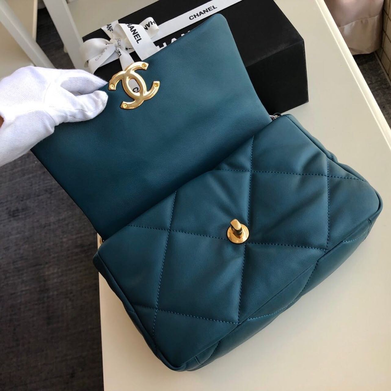 CHL 19 Large Handbag Teal For Women, Women’s Bags, Shoulder And Crossbody Bags 11.8in/30cm AS1161