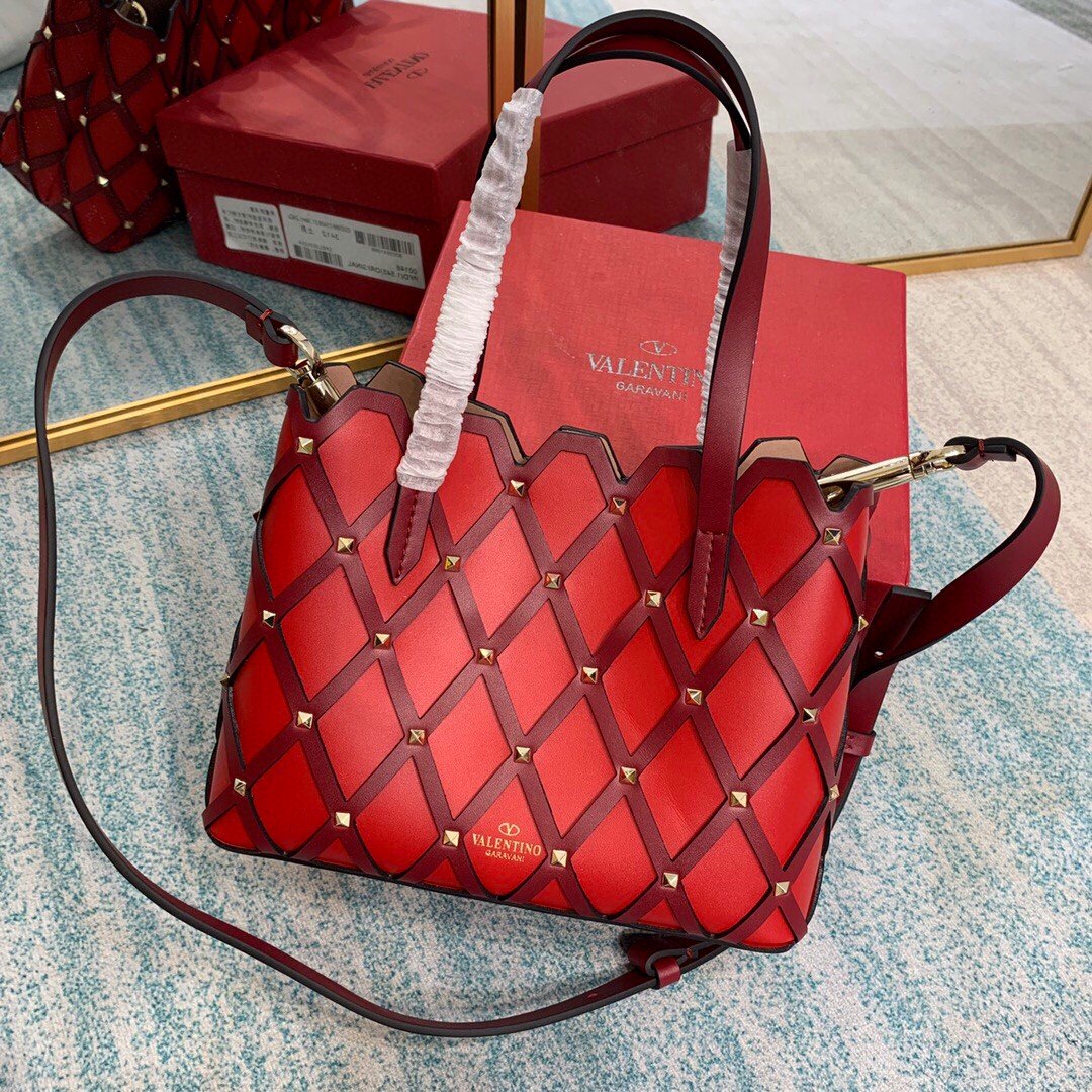 Valentino Garavani Beehive Small Bag Red, For Women, Women’s Bags 9in/22.9cm