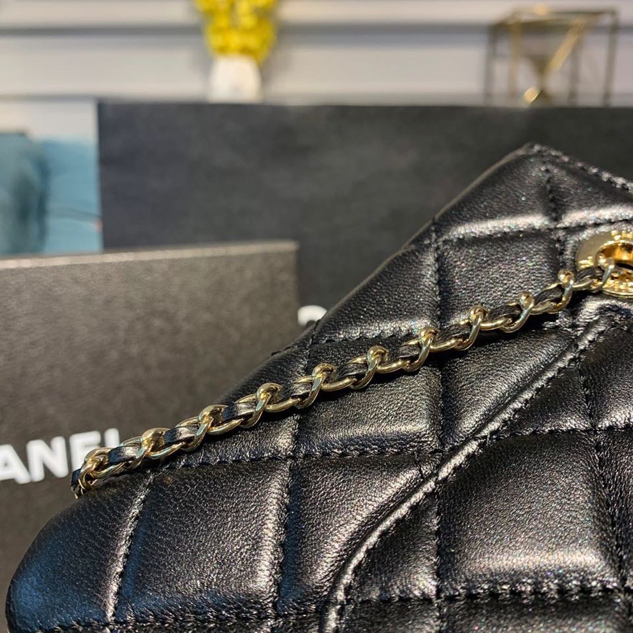 ChanelSmall Double Case Bag With Strap Black For Women, Women’s Bags, Shoulder And Crossbody Bags 9in/23cm AP1074