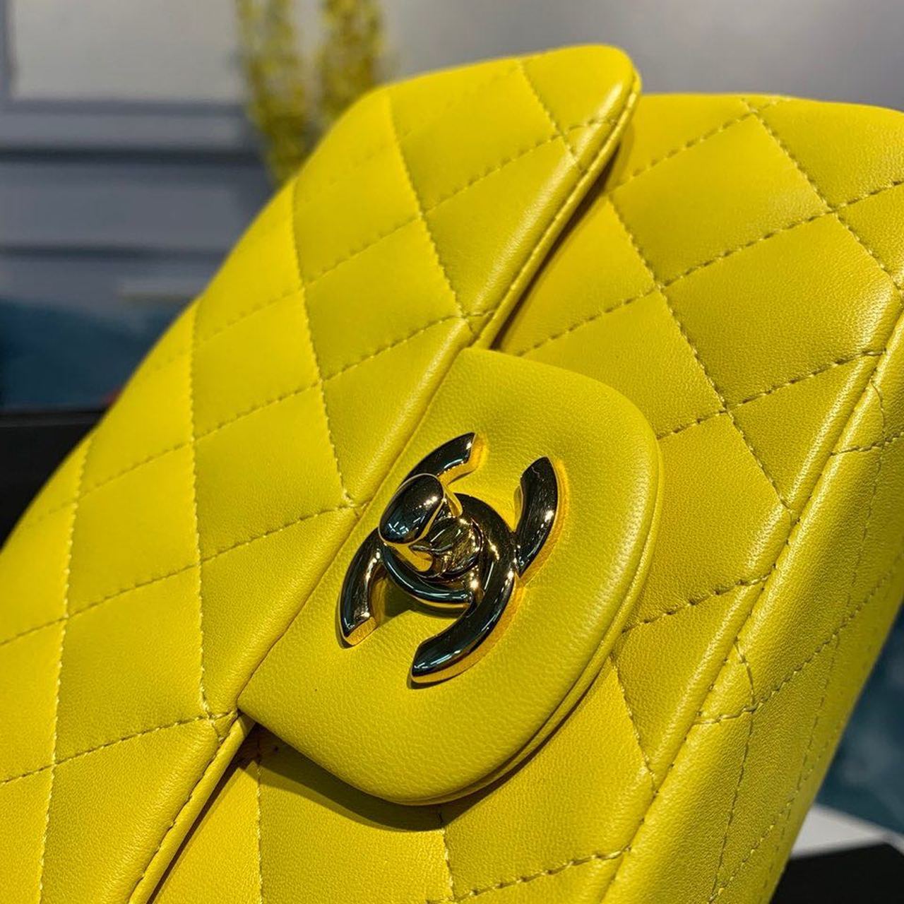 ChanelMini Flap Bag Yellow For Women, Women’s Bags, Shoulder And Crossbody Bags 6.7in/17cm A35200