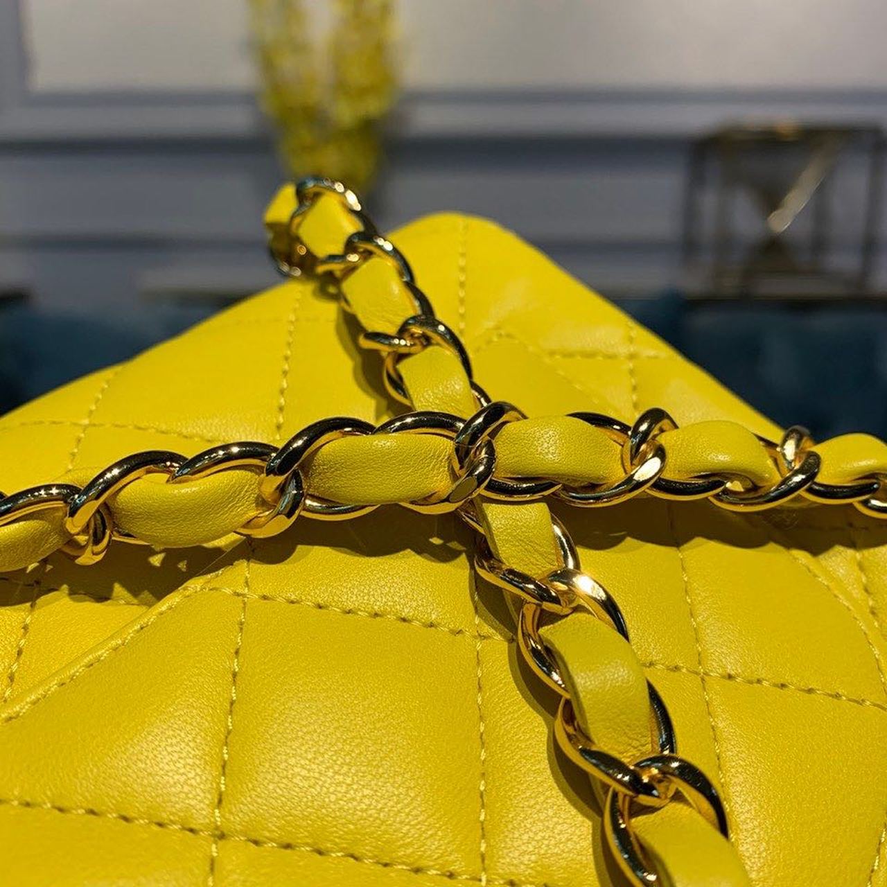 ChanelMini Flap Bag Yellow For Women, Women’s Bags, Shoulder And Crossbody Bags 6.7in/17cm A35200