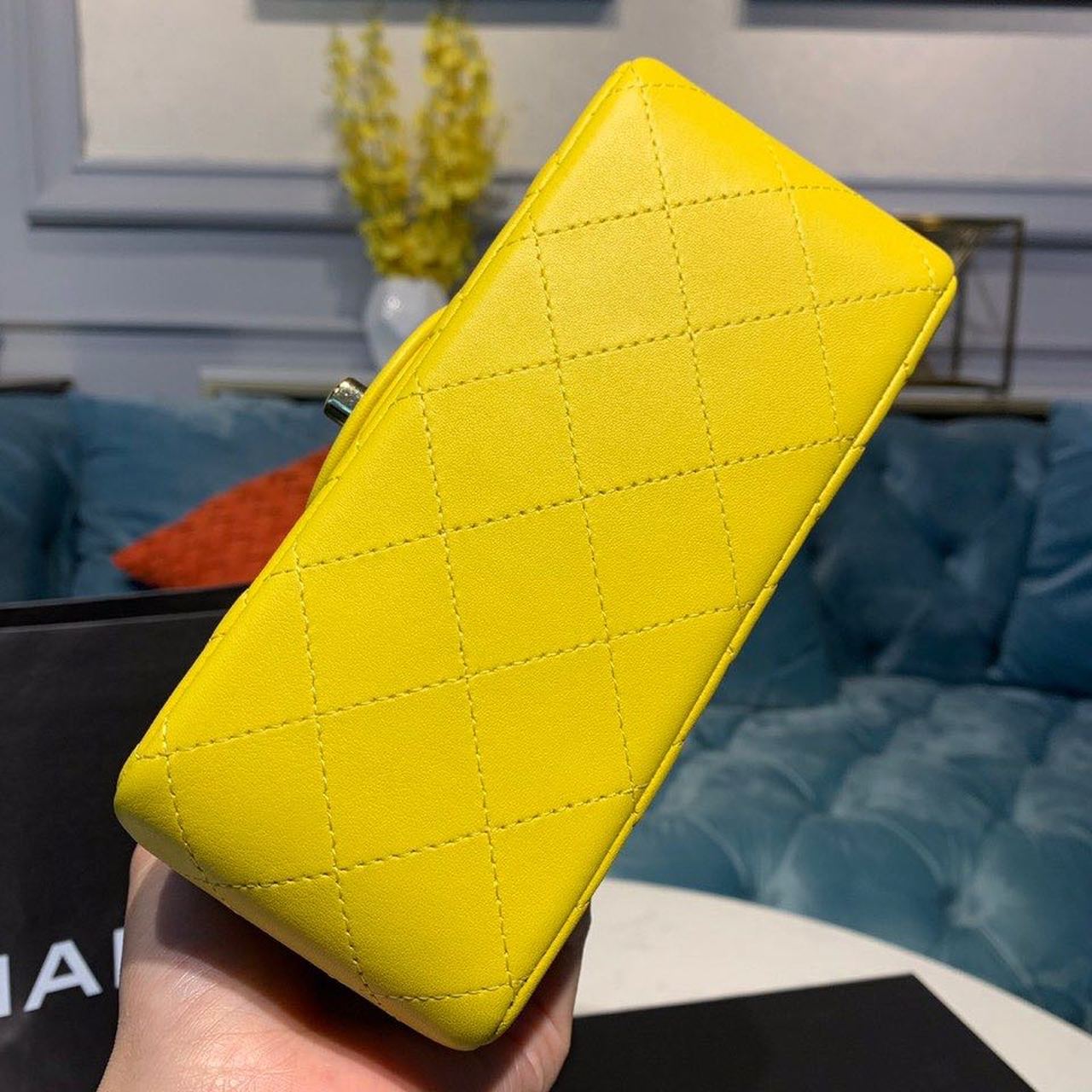 ChanelMini Flap Bag Yellow For Women, Women’s Bags, Shoulder And Crossbody Bags 6.7in/17cm A35200