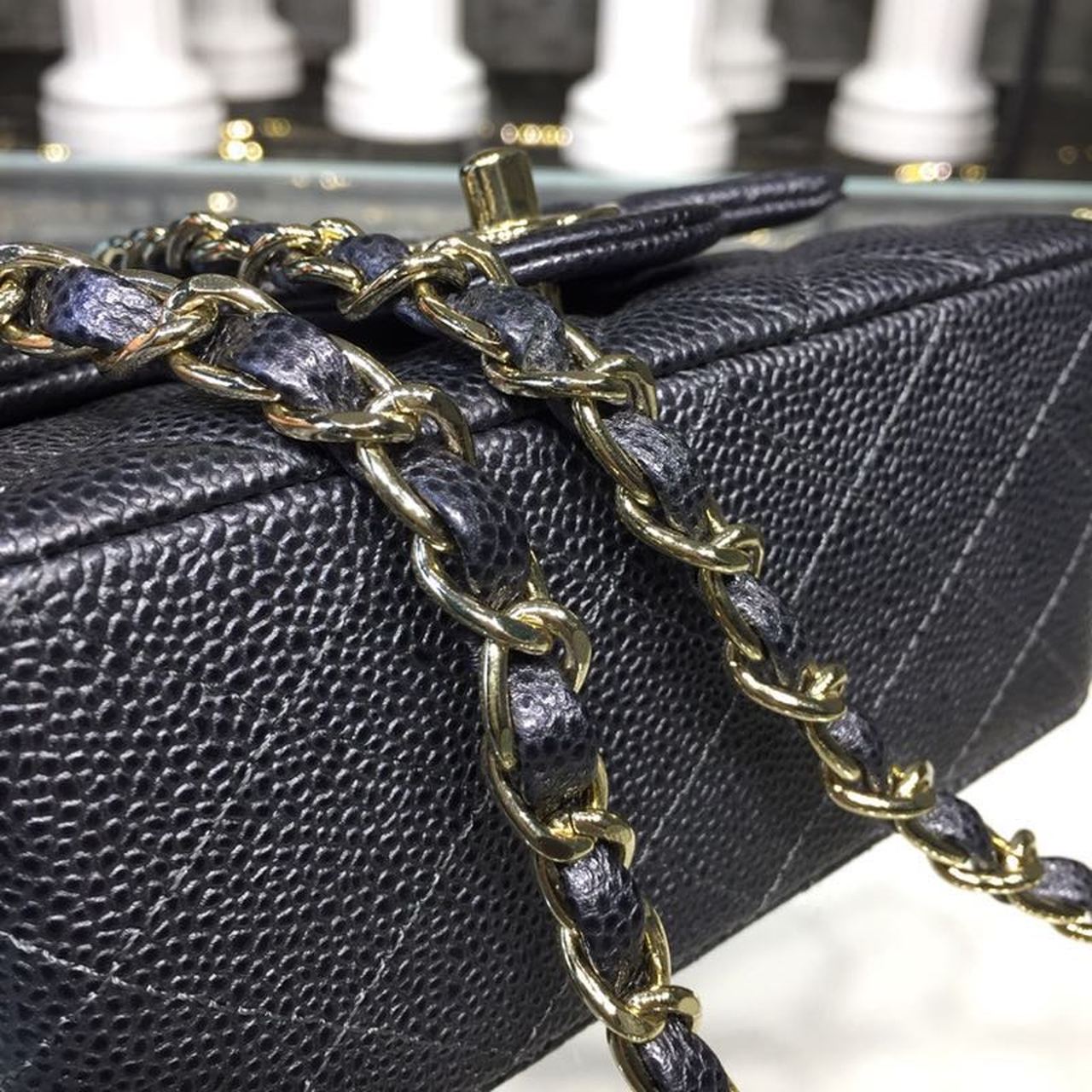 ChanelMini Flap Bag Caviar Black For Women, Women’s Bags, Shoulder And Crossbody Bags 6.7in/17cm A35200