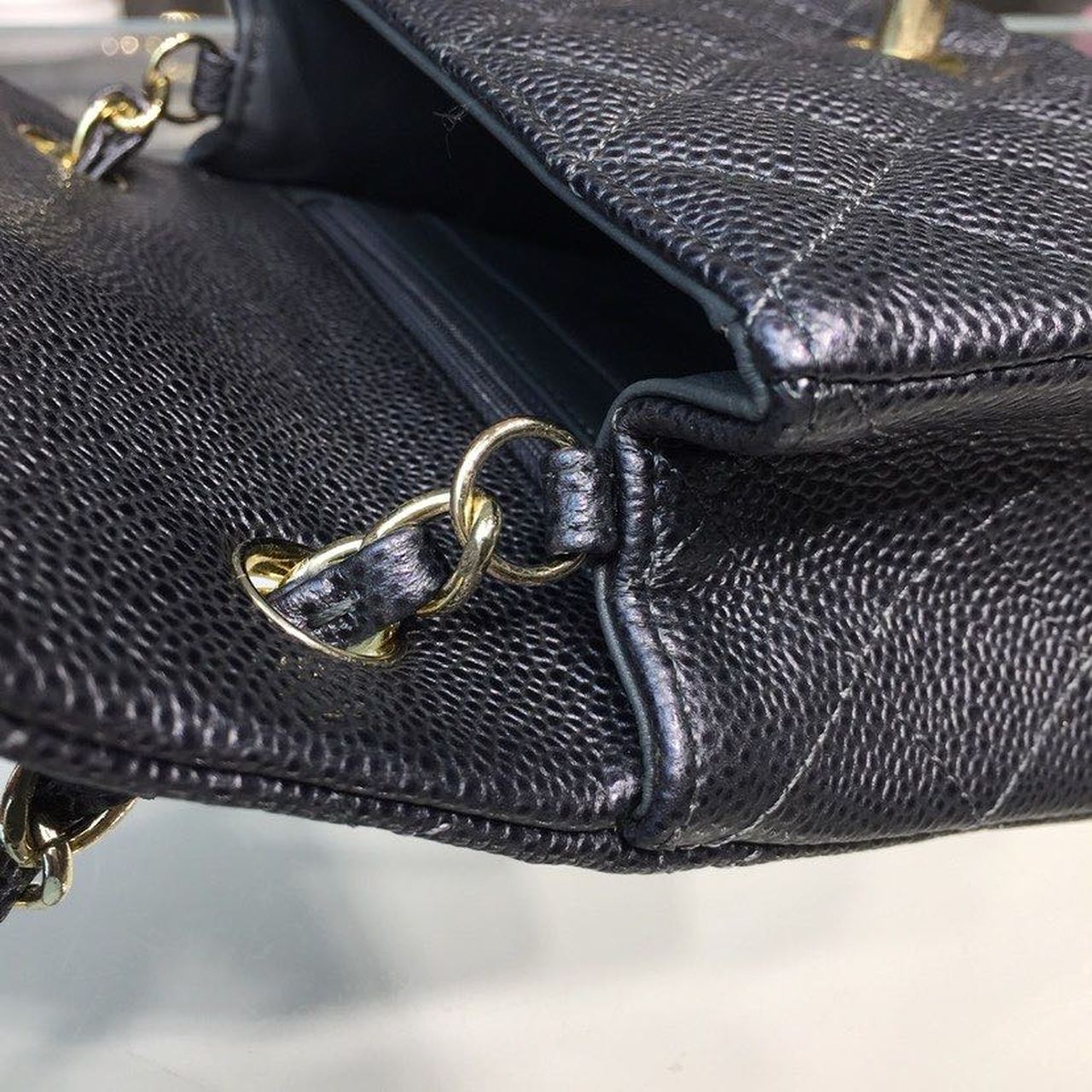 ChanelMini Flap Bag Caviar Black For Women, Women’s Bags, Shoulder And Crossbody Bags 6.7in/17cm A35200