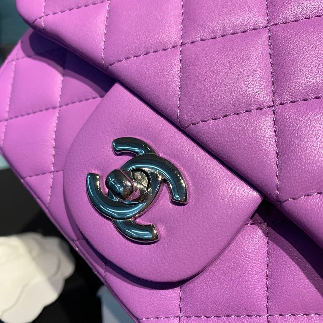 ChanelMini Flap Bag Purple For Women, Women’s Bags, Shoulder And Crossbody Bags 6.7in/17cm A35200