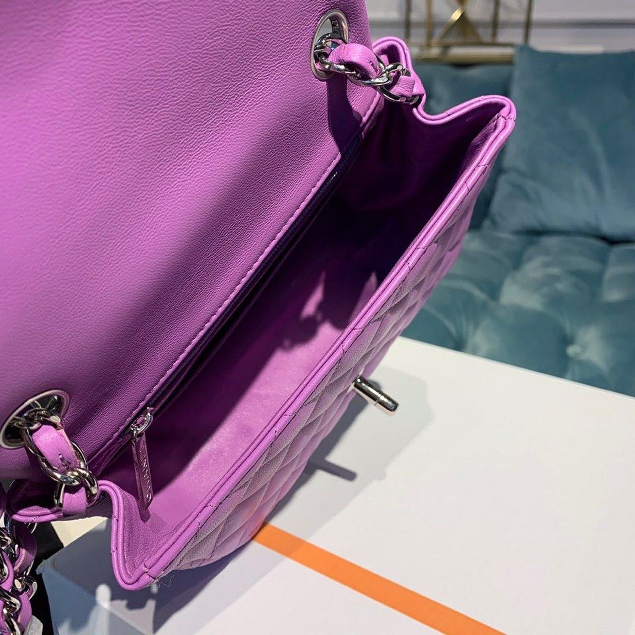 ChanelMini Flap Bag Purple For Women, Women’s Bags, Shoulder And Crossbody Bags 6.7in/17cm A35200