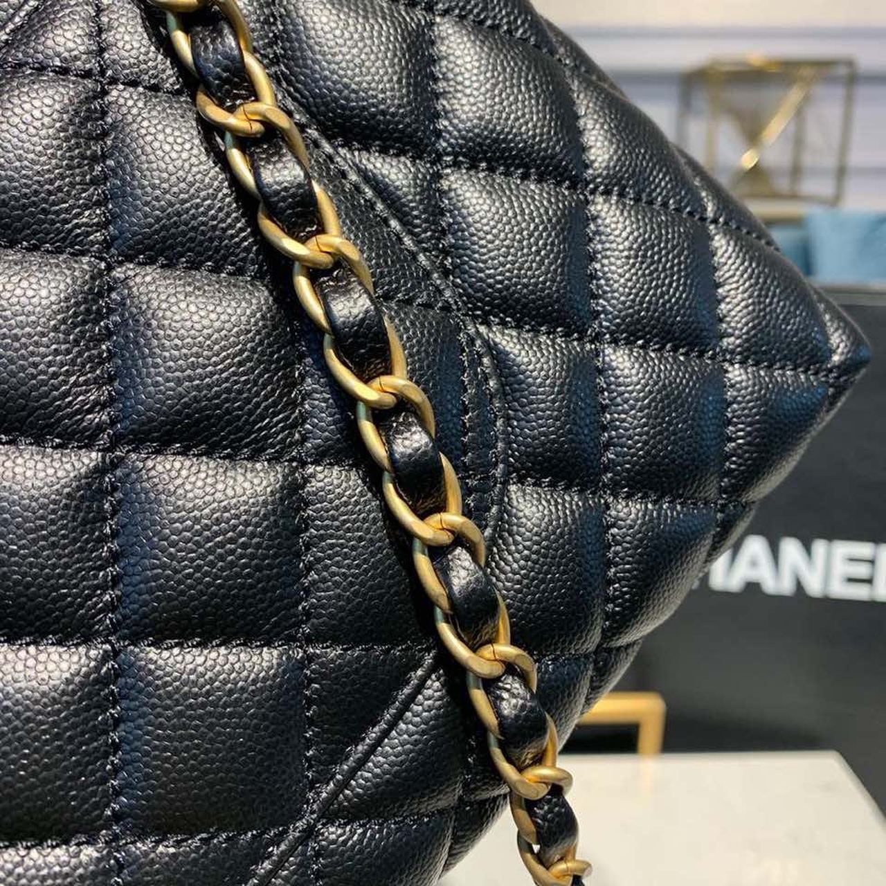 ChanelLarge Flap Bag With Top Handle Black For Women, Women’s Handbags, Shoulder And Crossbody Bags 11in/28cm A92991