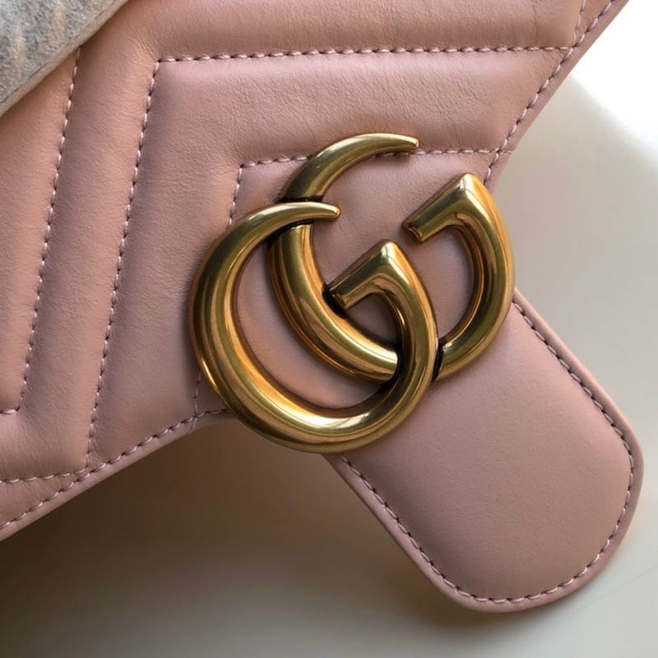 gg Marmont Small Matelassé Shoulder Bag Dusty Pink Matelassé Chevron For Women 10in/26cm gg 443497 DTDIT 5729