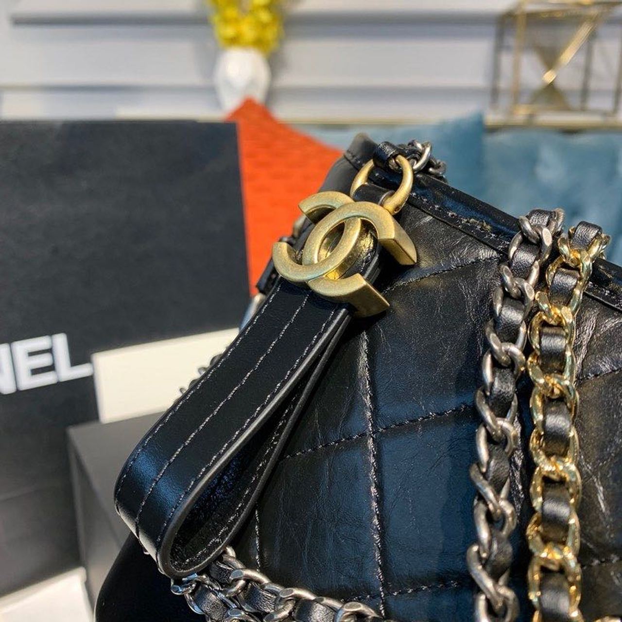 ChanelGabrielle Hobo Handbag Black For Women, Women’s Bags, Shoulder And Crossbody Bags 7.8in/20cm AS1582 B03936 94305