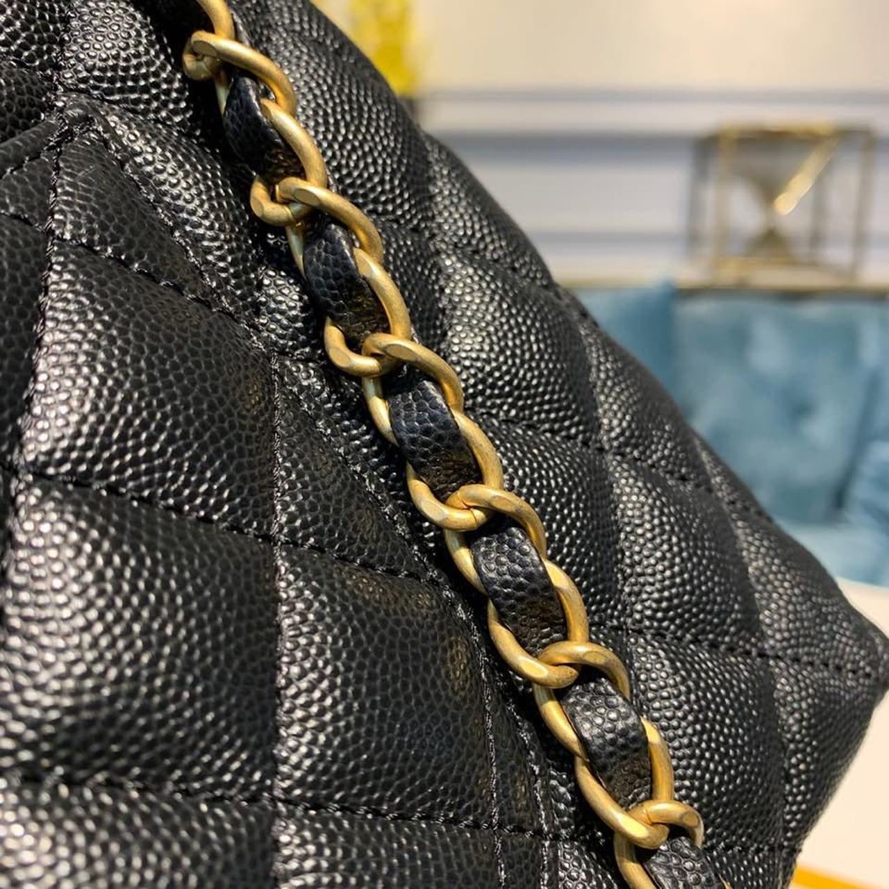 ChanelLarge Flap Bag With Top Handle Black For Women, Women’s Handbags, Shoulder And Crossbody Bags 11in/28cm A92991