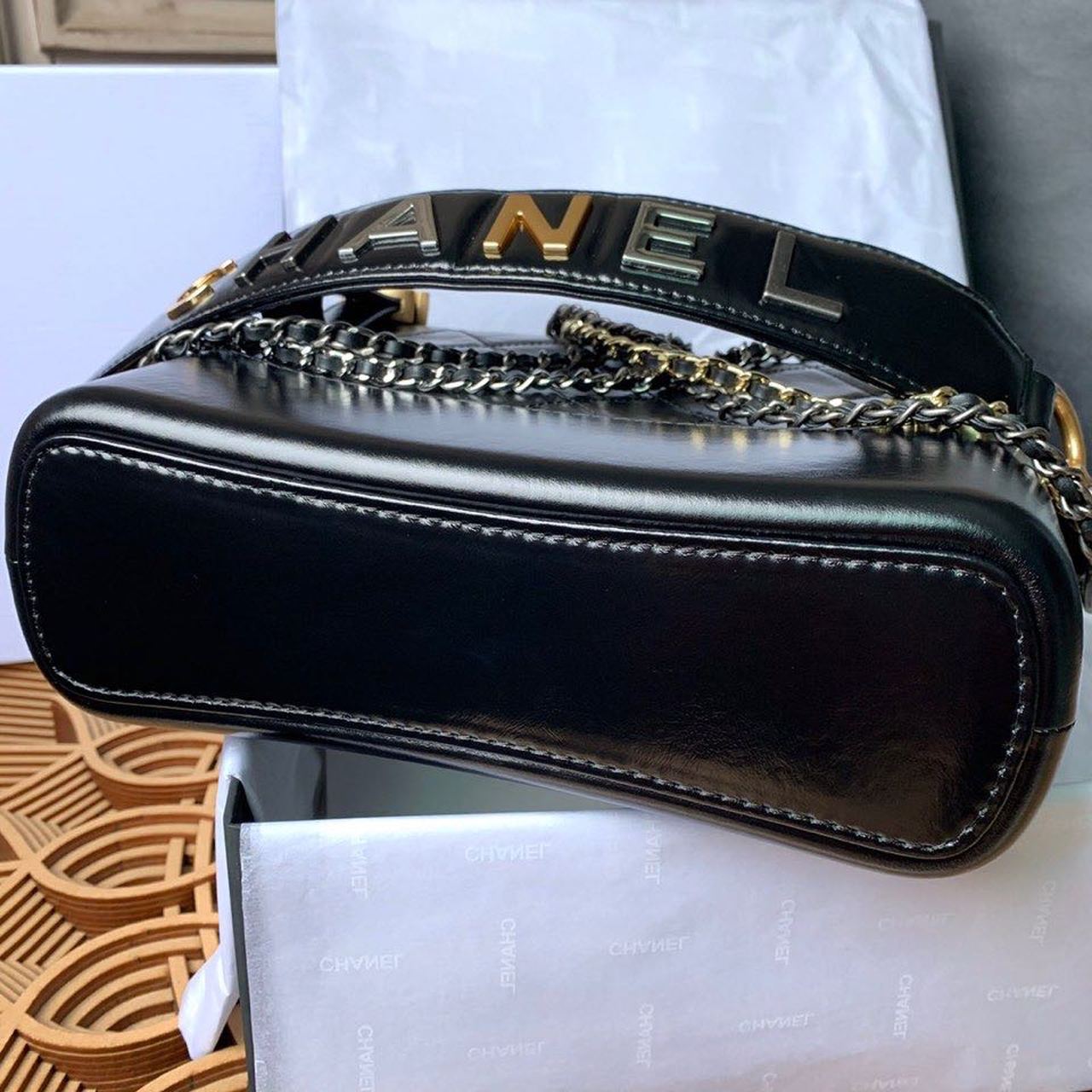 ChanelGabrielle Small Hobo Bag Black For Women 7.8 in / 20cm