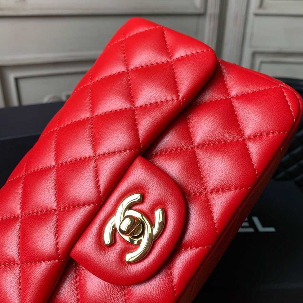 ChanelMini Flap Bag Red For Women, Women’s Bags, Women’s Bag, Shoulder And Crossbody 7.8in/20cm A69900