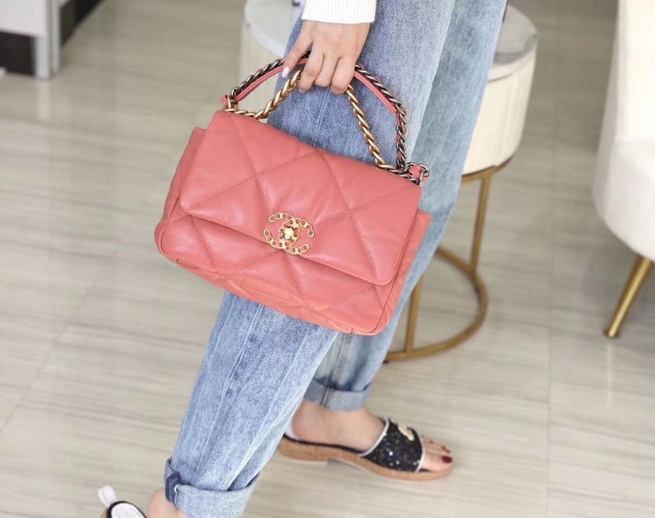 CHL 19 Handbag 26cm PiNike For Women AS1160