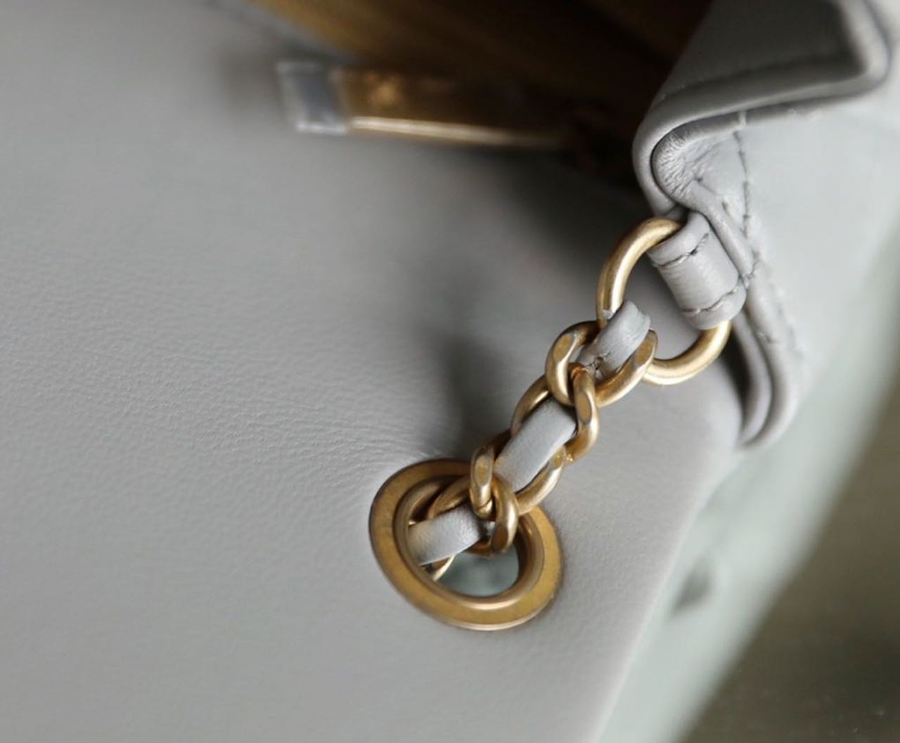 ChanelMini Flap Bag With ChanelBall On Strap Grey For Women, Women’s Handbags, Shoulder And Crossbody Bags 6.7in/17cm AS1786