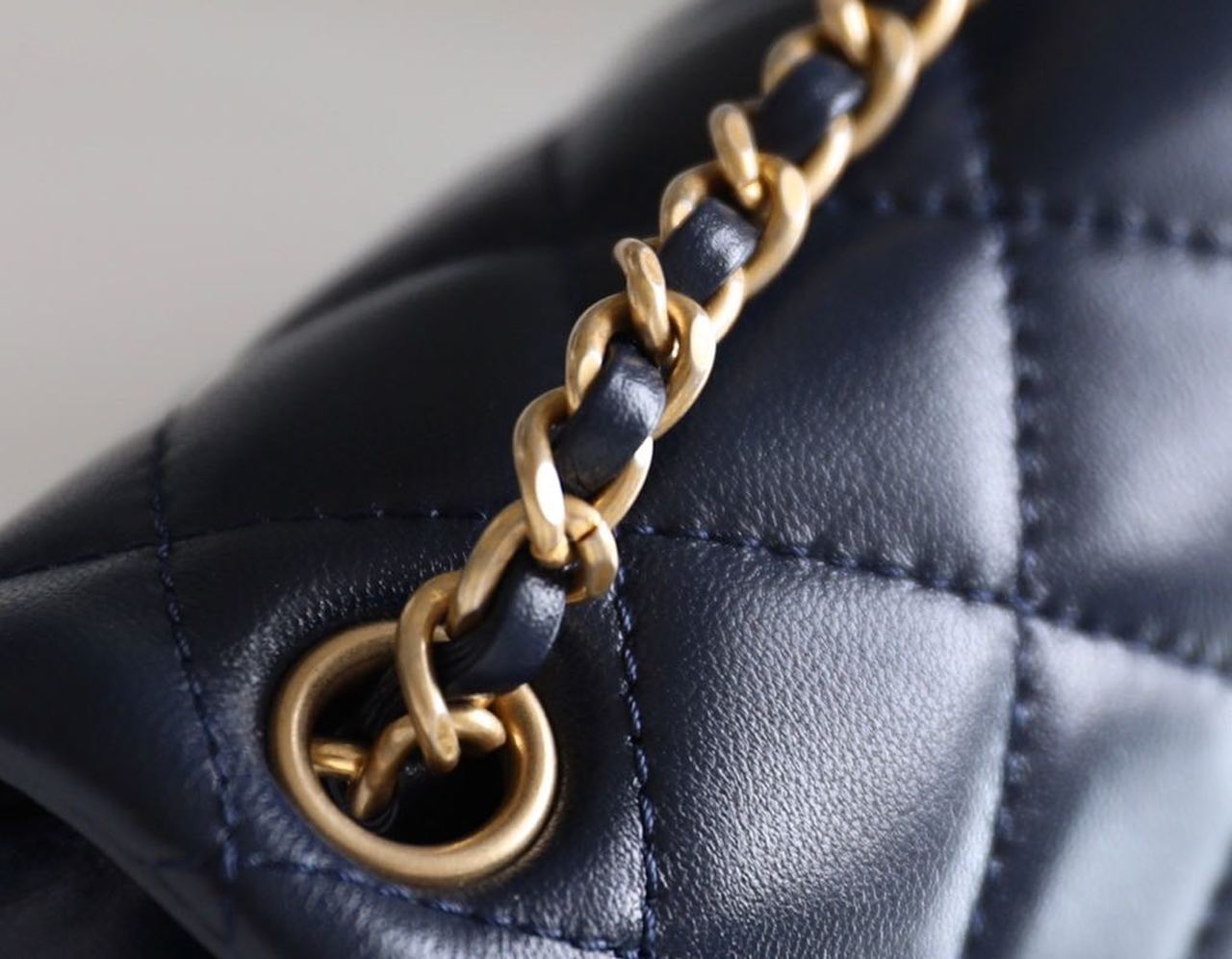 ChanelMini Flap Bag With ChanelBall On Strap Navy Blue For Women, Women’s Handbags, Shoulder And Crossbody Bags 6.7in/17cm AS1786