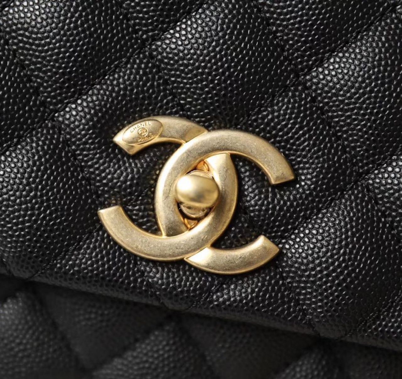 ChanelHandbag With Top Handle Black For Women 11in/28cm