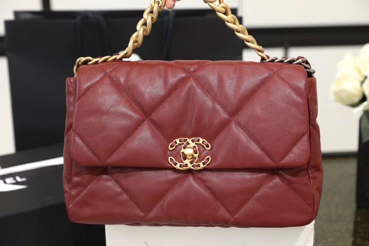 CHL 19 Handbag 26cm Bordeaux For Women AS1160