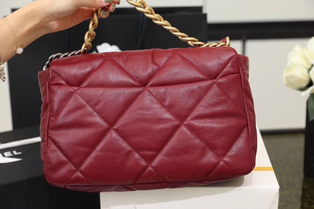 CHL 19 Handbag 26cm Bordeaux For Women AS1160