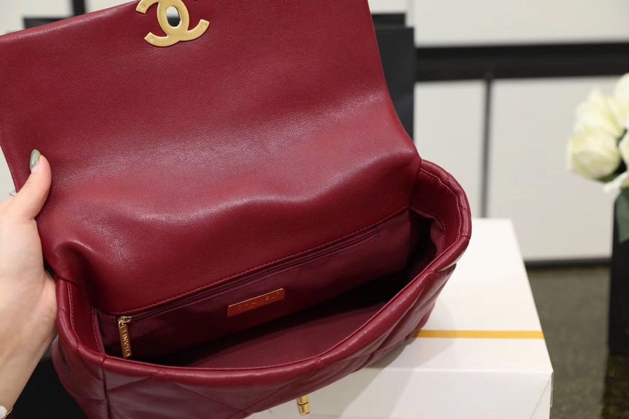 CHL 19 Handbag 26cm Bordeaux For Women AS1160